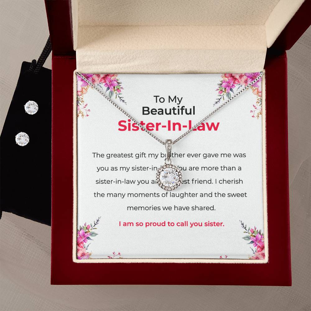 To My Beautiful Sister-in-Law | Eternal Hope Necklace & Earring Set | Gift for Sister-in-Law