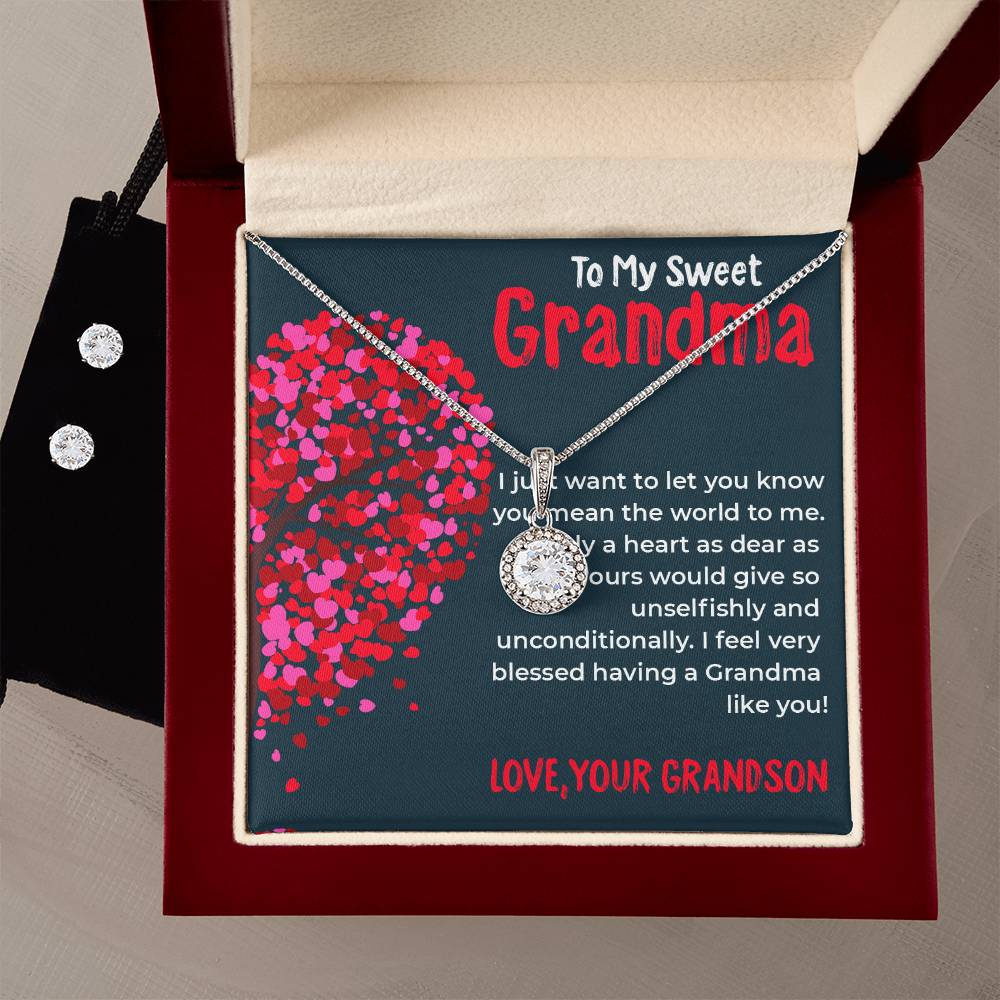 To My Sweet Grandma | Timeless Eternal Hope Necklace Gift from Grandson | Gift for Grandma
