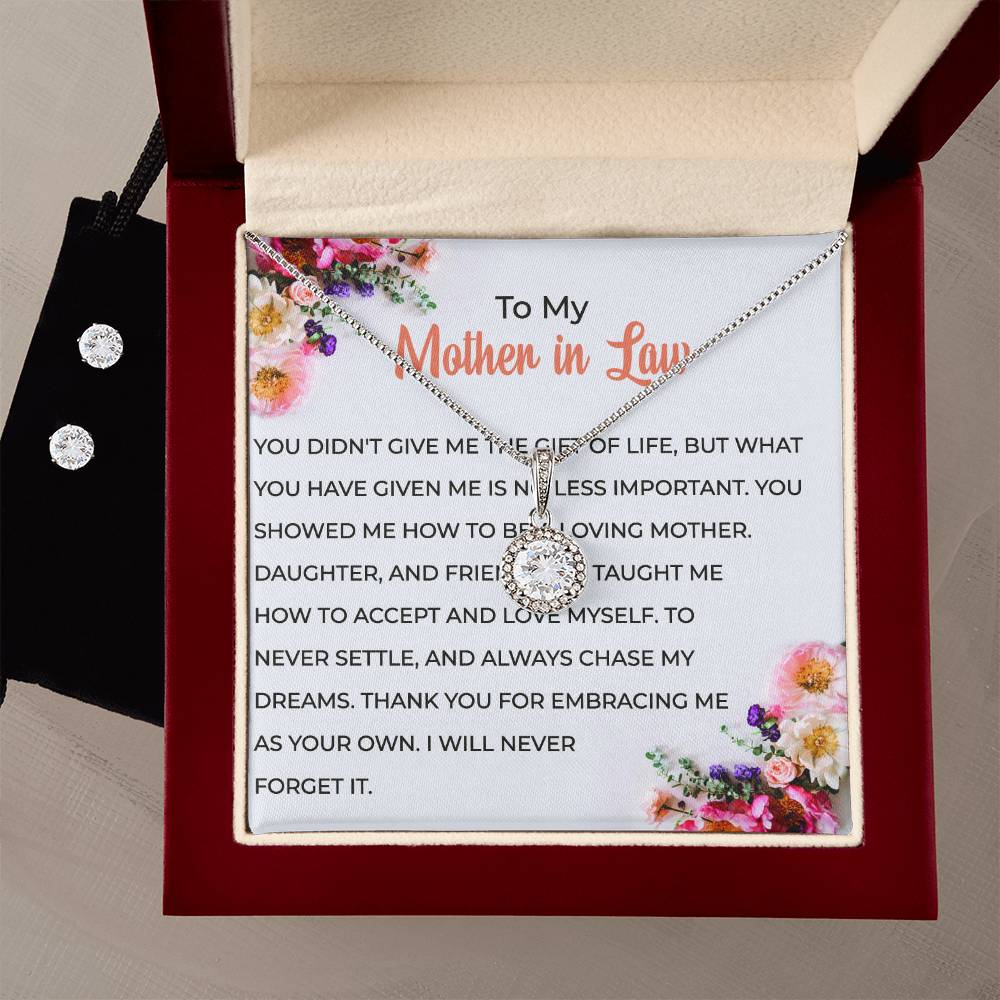 To My Cherished Mother-in-law | Eternal Hope Necklace & Earring Set | Loving Gift for Mother-in-law