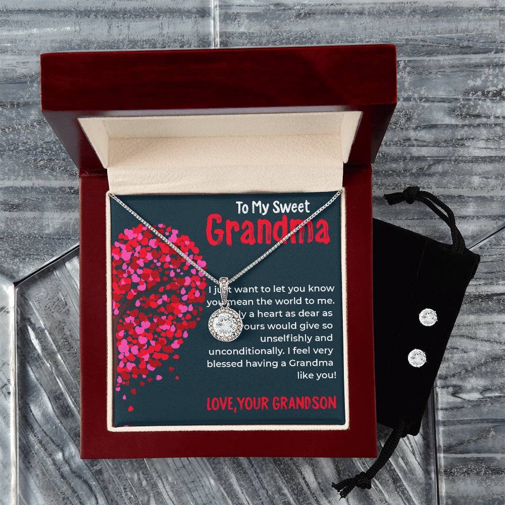 To My Sweet Grandma | Timeless Eternal Hope Necklace Gift from Grandson | Gift for Grandma