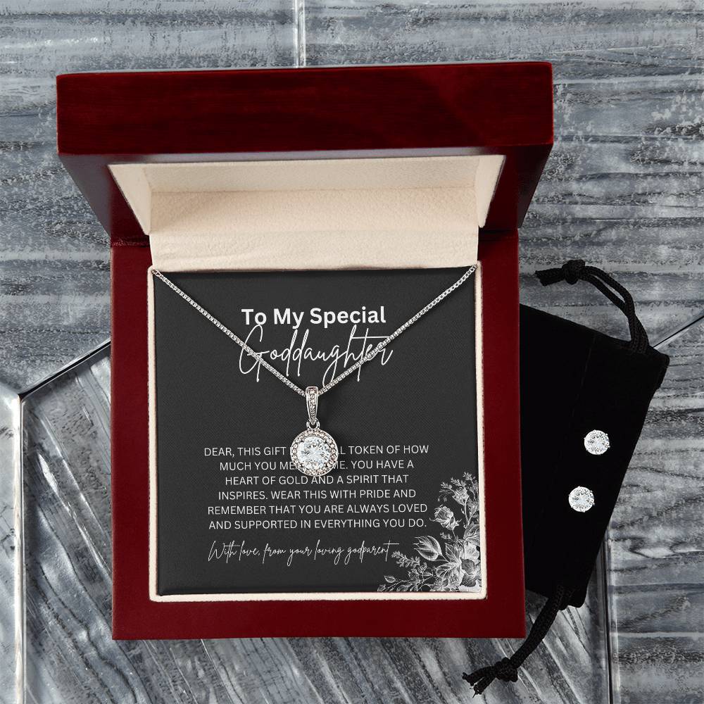Eternal Hope Necklace & Earring Set | To My Special Goddaughter | A Gift of Love and Inspiration | Goddaughter Gift