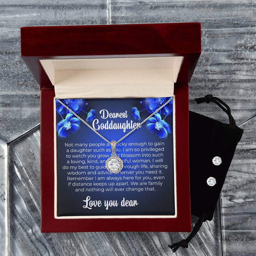 Eternal Hope Necklace & Earring Set | To My Dearest Goddaughter | A Cherished Keepsake Filled with Hope | Goddaughter Gift