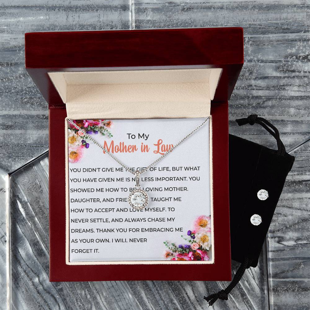 To My Cherished Mother-in-law | Eternal Hope Necklace & Earring Set | Loving Gift for Mother-in-law
