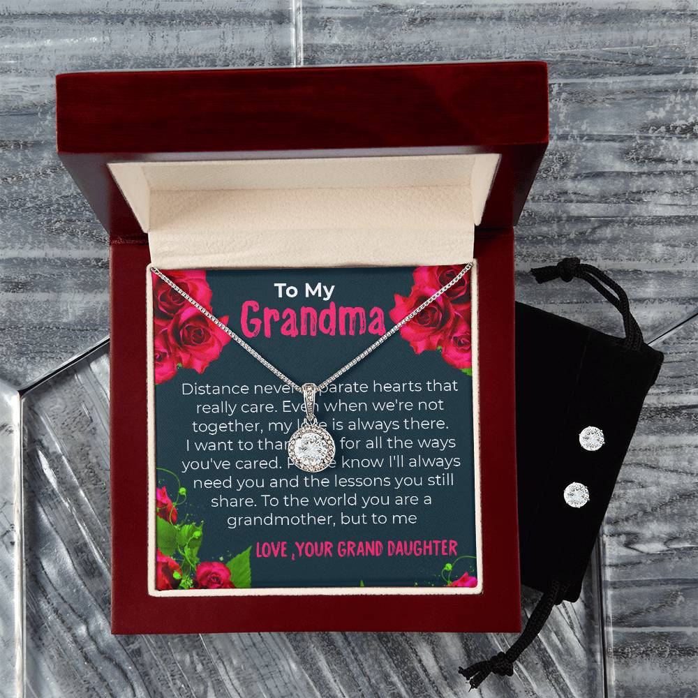 To My Grandma | Elegant Eternal Hope Necklace Gift from Granddaughter | Gift for Grandma