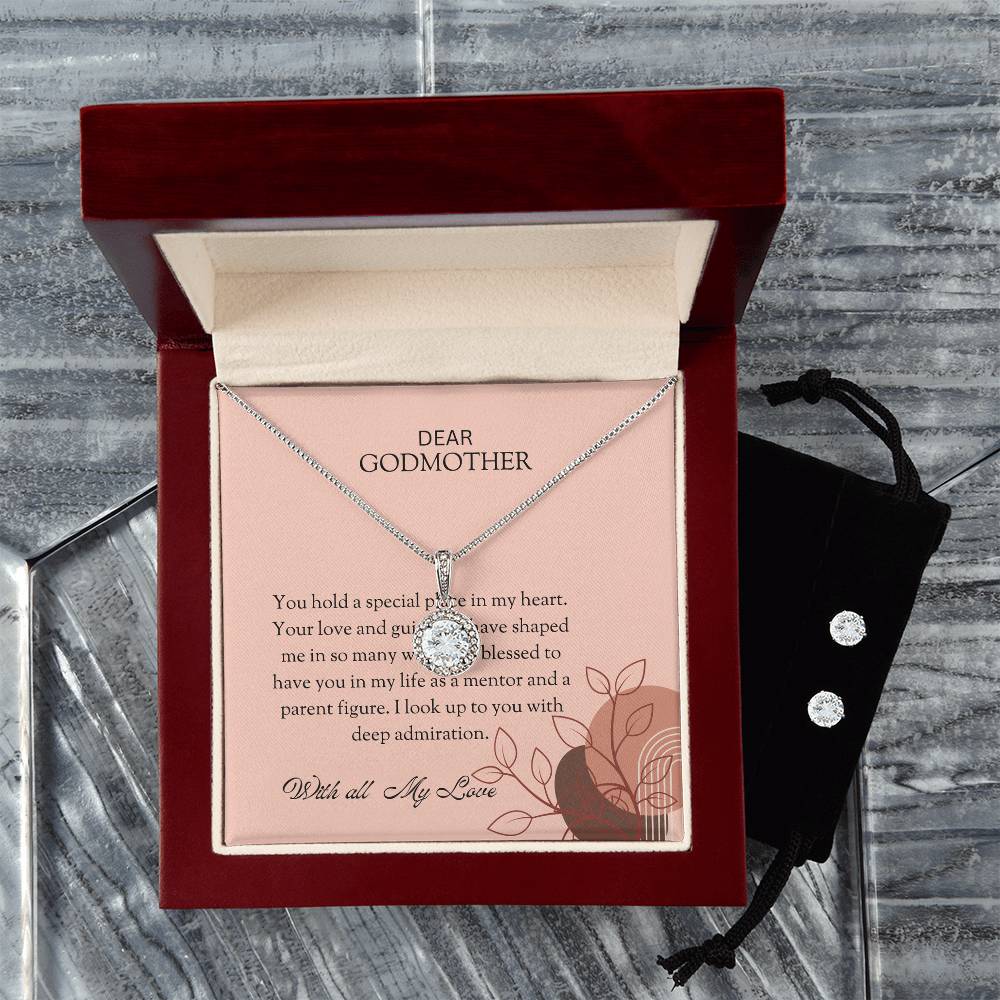 To My Special Godmother Eternal Hope Necklace & Earring Set – A Unique and Thoughtful Gift for an Exceptional Godmother | Godmother Gift