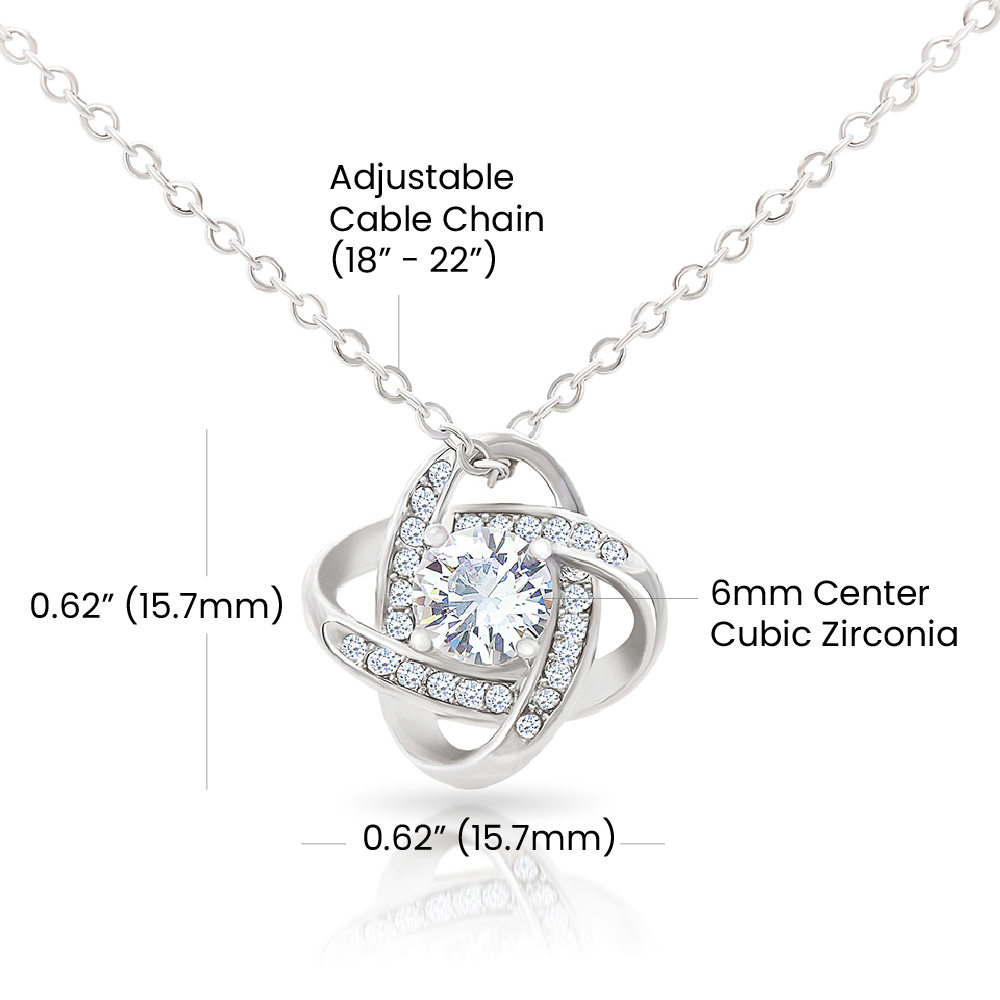 To my Godmother | Elegant Love Knot Necklace with Timeless Charm for Godmother | Godmother Gift | Godmother Necklace
