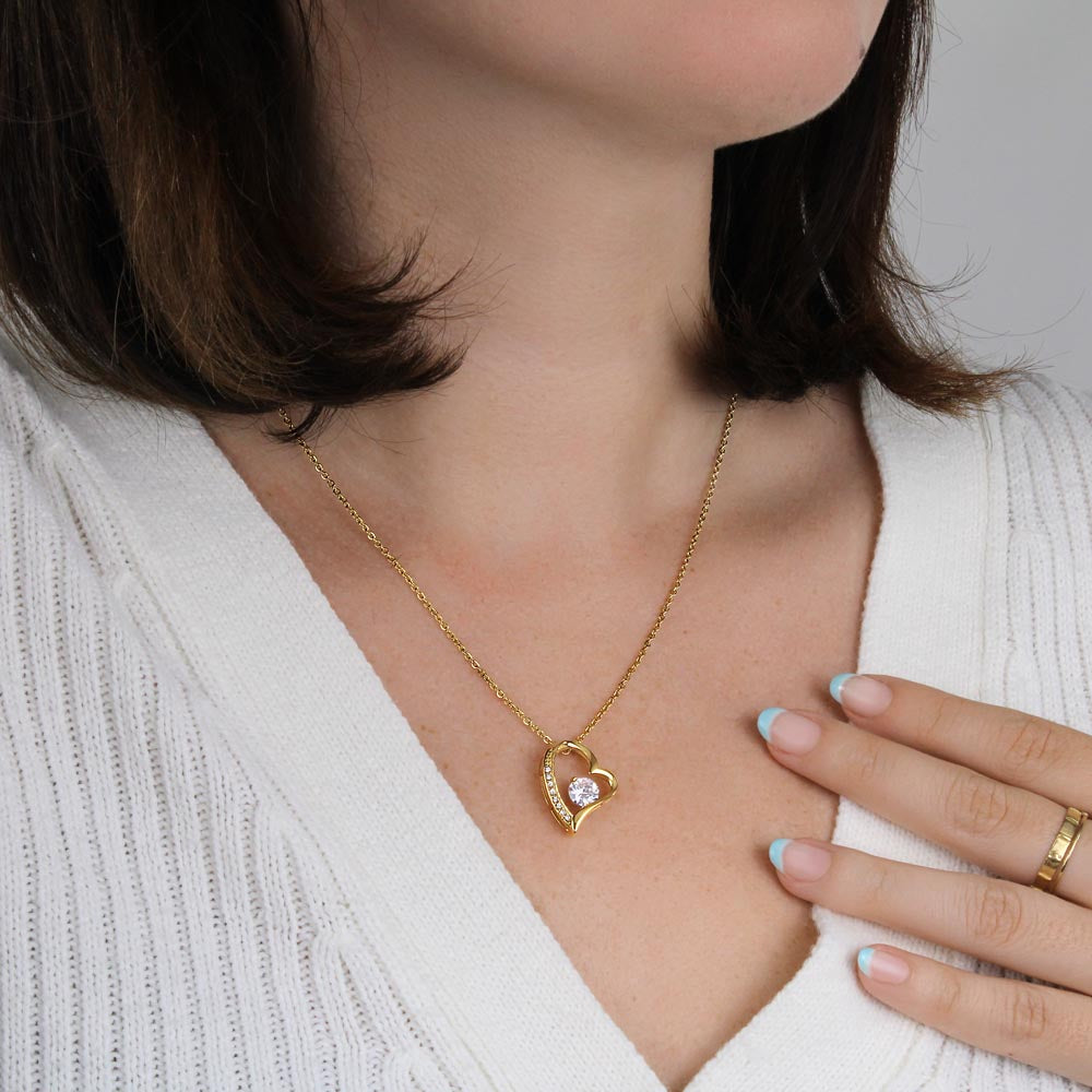 To My Auntie Necklace – Forever Love Heart Necklace Gift for Aunt (No Message Card) - SOUVMOUR