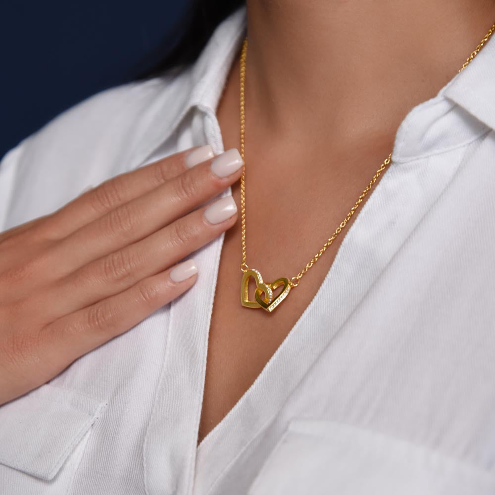 Friendship Necklace | Interlocking Hearts Necklace | Heartfelt Best Friend Necklace