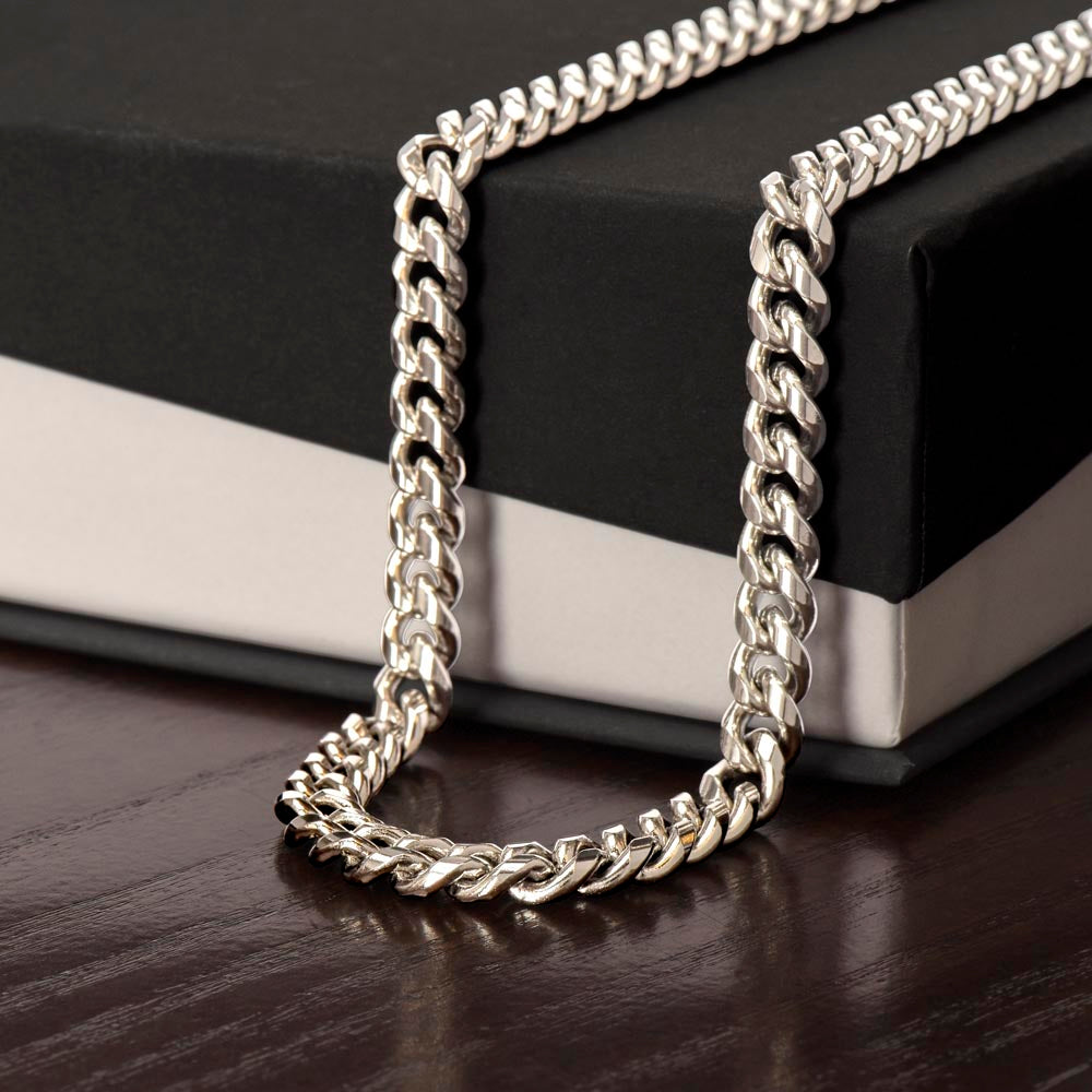 To My Handsome Husband Cuban Link Chain Necklace | Gift For Him | Gift For Any Occasion