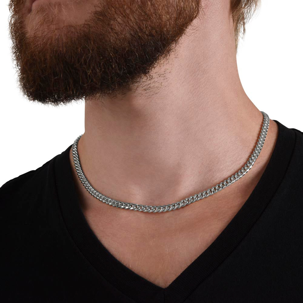 To My Handsome Husband Cuban Link Chain Necklace | Gift For Him | Gift For Any Occasion