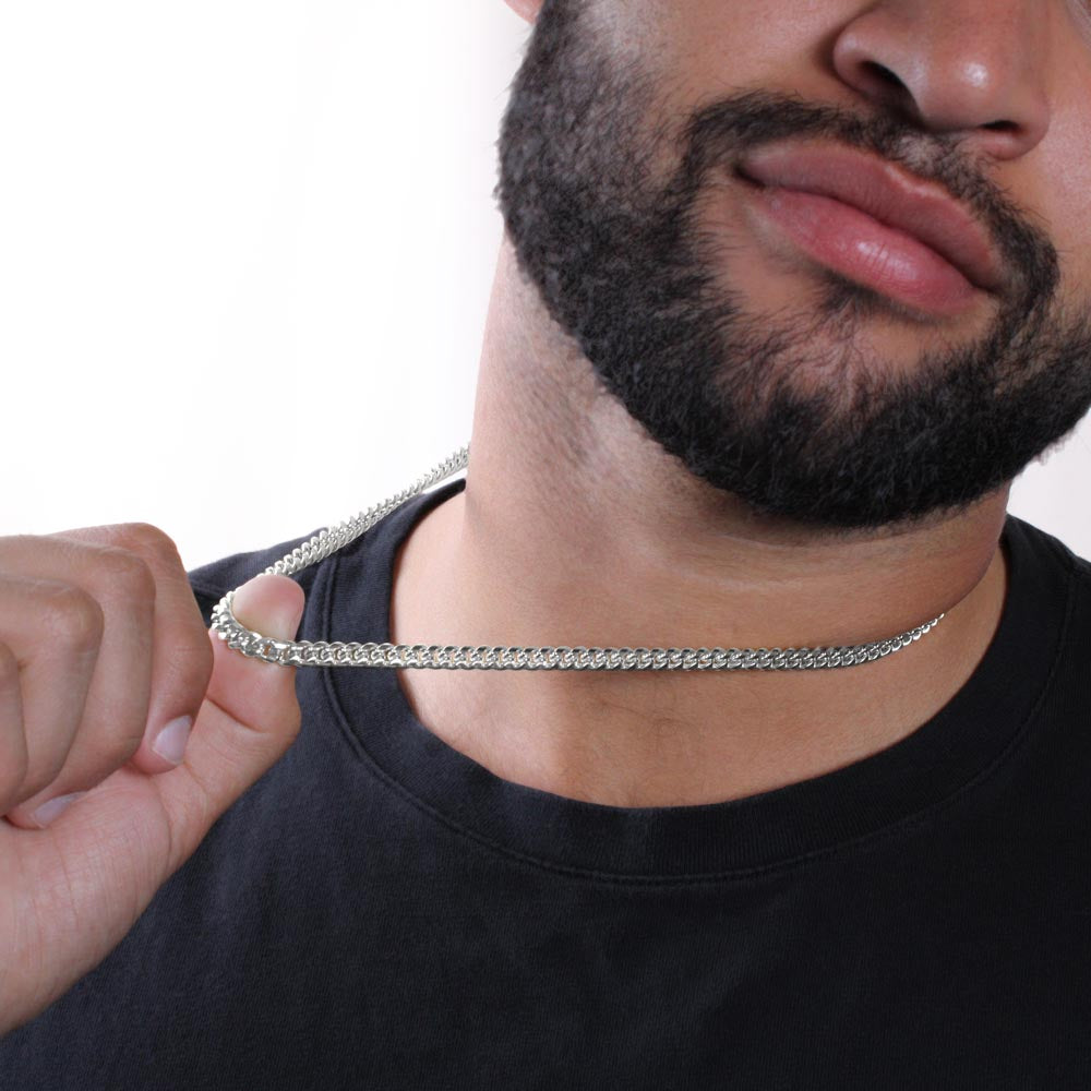 To My Handsome Husband Cuban Link Chain Necklace | Gift For Him | Gift For Any Occasion