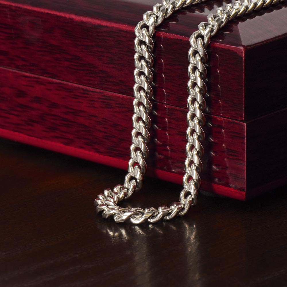 To My Handsome Husband Cuban Link Chain Necklace | Gift For Him | Gift For Any Occasion
