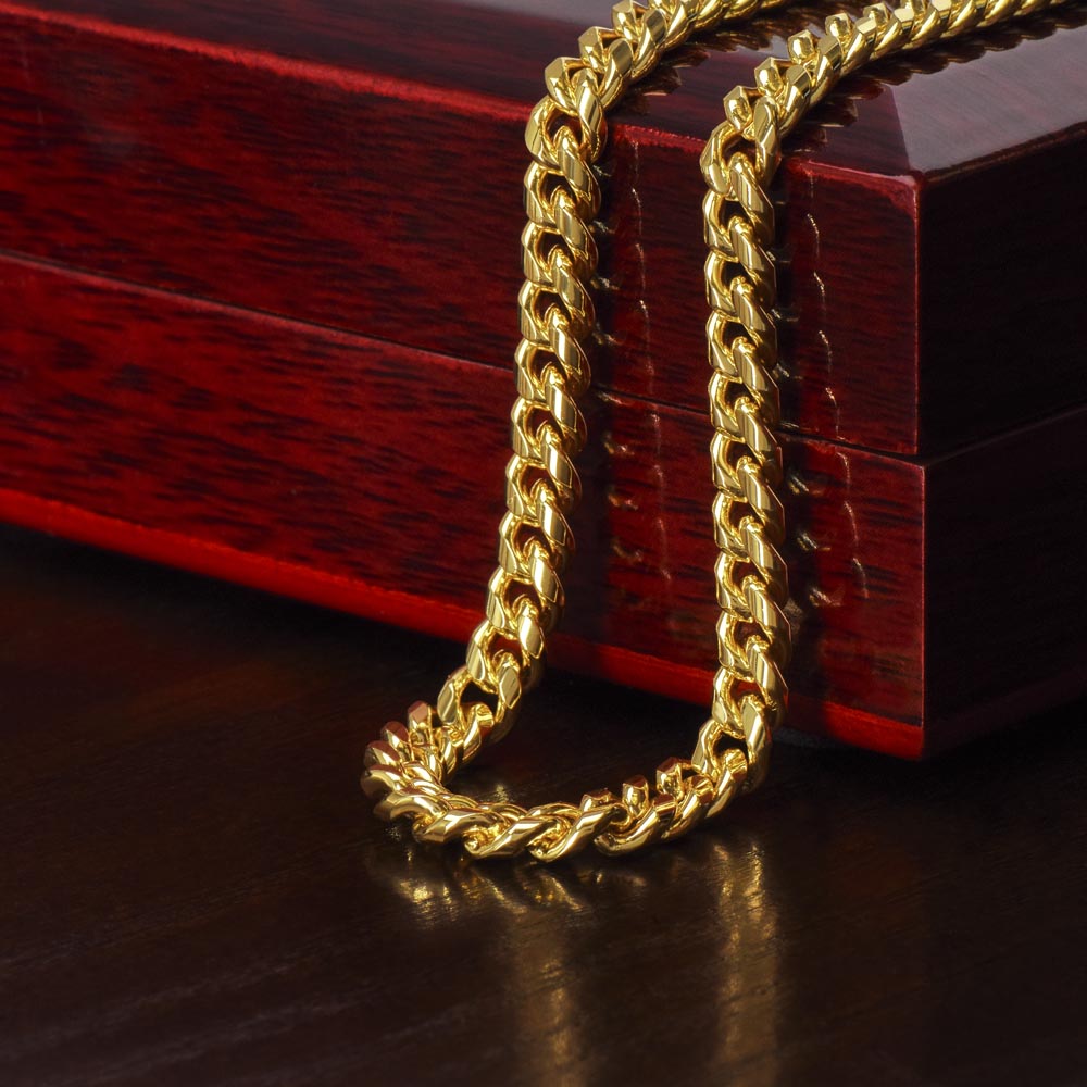 To My Handsome Husband Cuban Link Chain Necklace | Gift For Him | Gift For Any Occasion