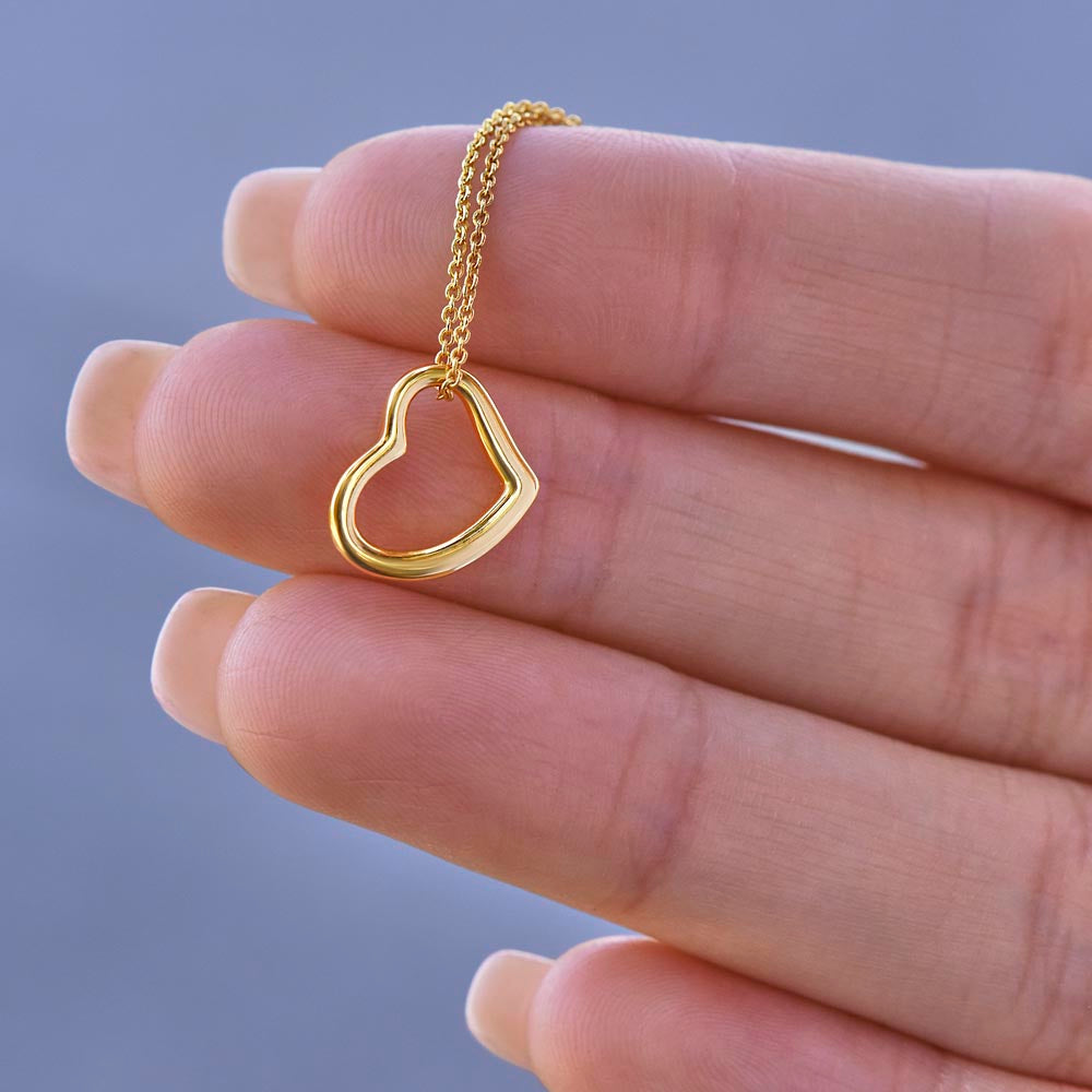 Delicate Heart Necklace For Her | Perfect Necklace Gift For Girlfriend (No Message Card Included) - SOUVMOUR