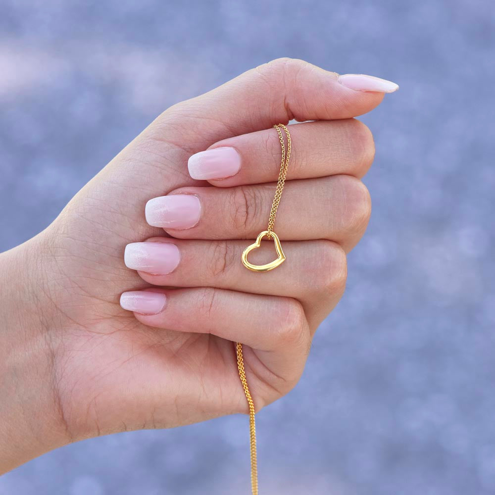 Delicate Heart Necklace For Her | Perfect Necklace Gift For Girlfriend (No Message Card Included) - SOUVMOUR