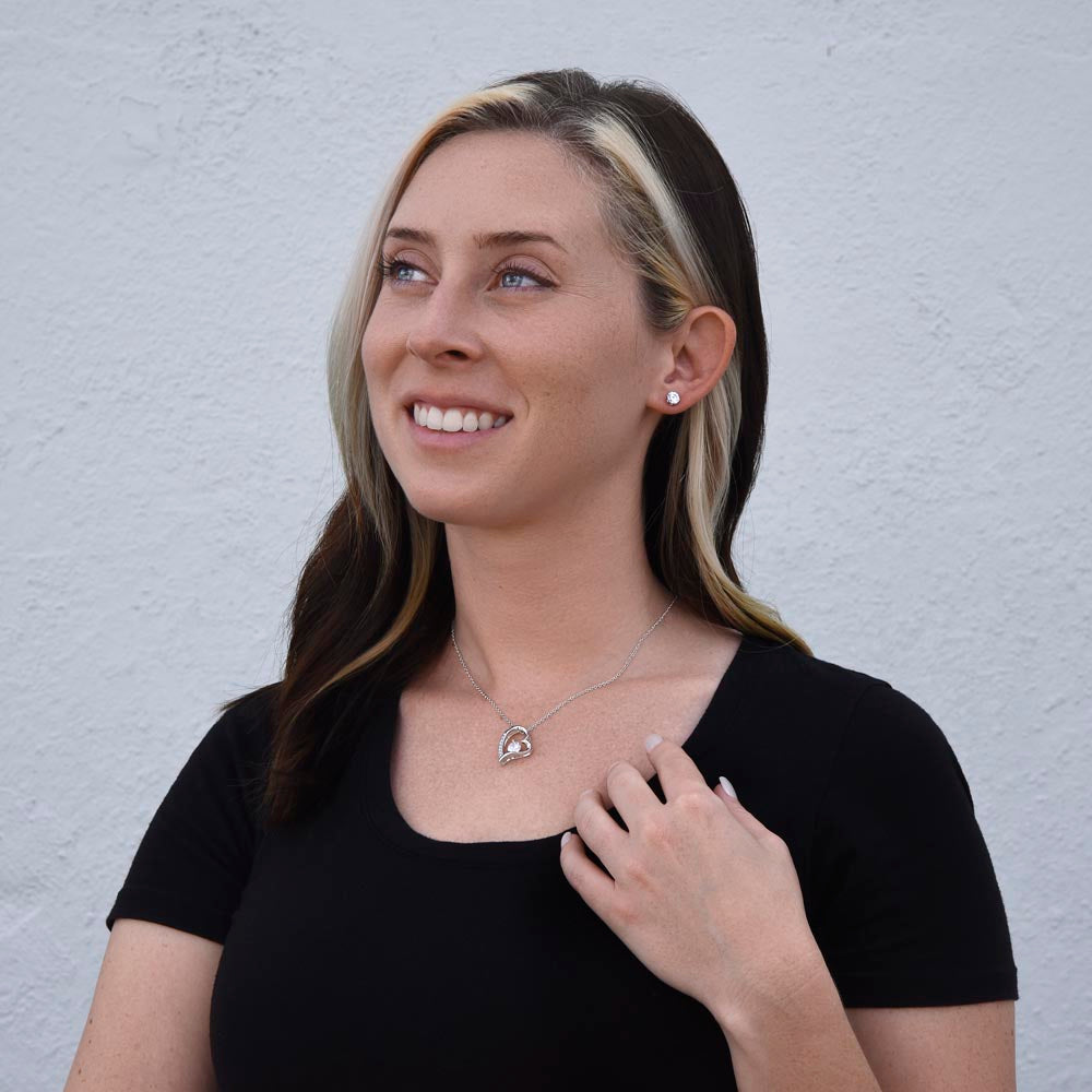 To My Wonderful Big Sister – Forever Love Necklace & Earring Set | A Beautiful Tribute to Our Lifelong Connection