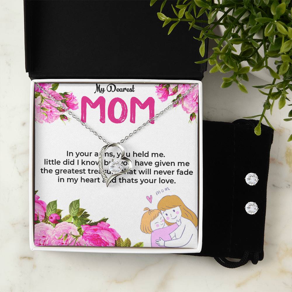 To My Dearest Mom | Heartfelt Forever Love Jewelry Gift Set | Necklace Gift For Mom