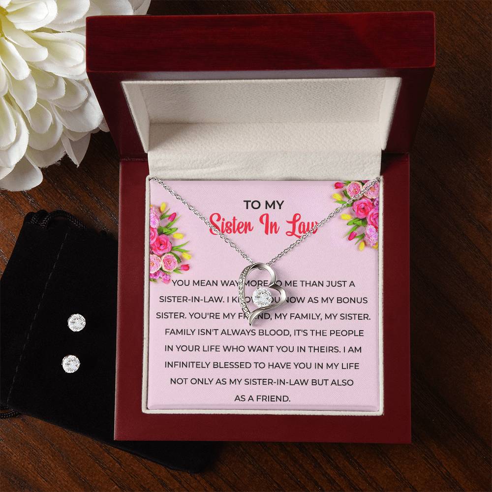 To My Sister-in-Law | Forever Love Necklace & Earring Set | Gift for Sister-in-Law