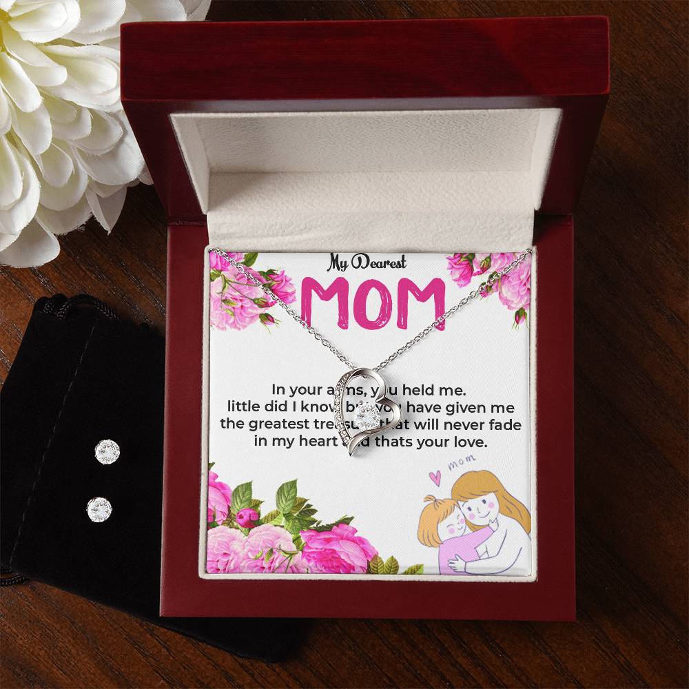 To My Dearest Mom | Heartfelt Forever Love Jewelry Gift Set | Necklace Gift For Mom