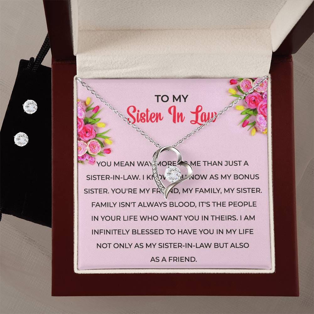 To My Sister-in-Law | Forever Love Necklace & Earring Set | Gift for Sister-in-Law