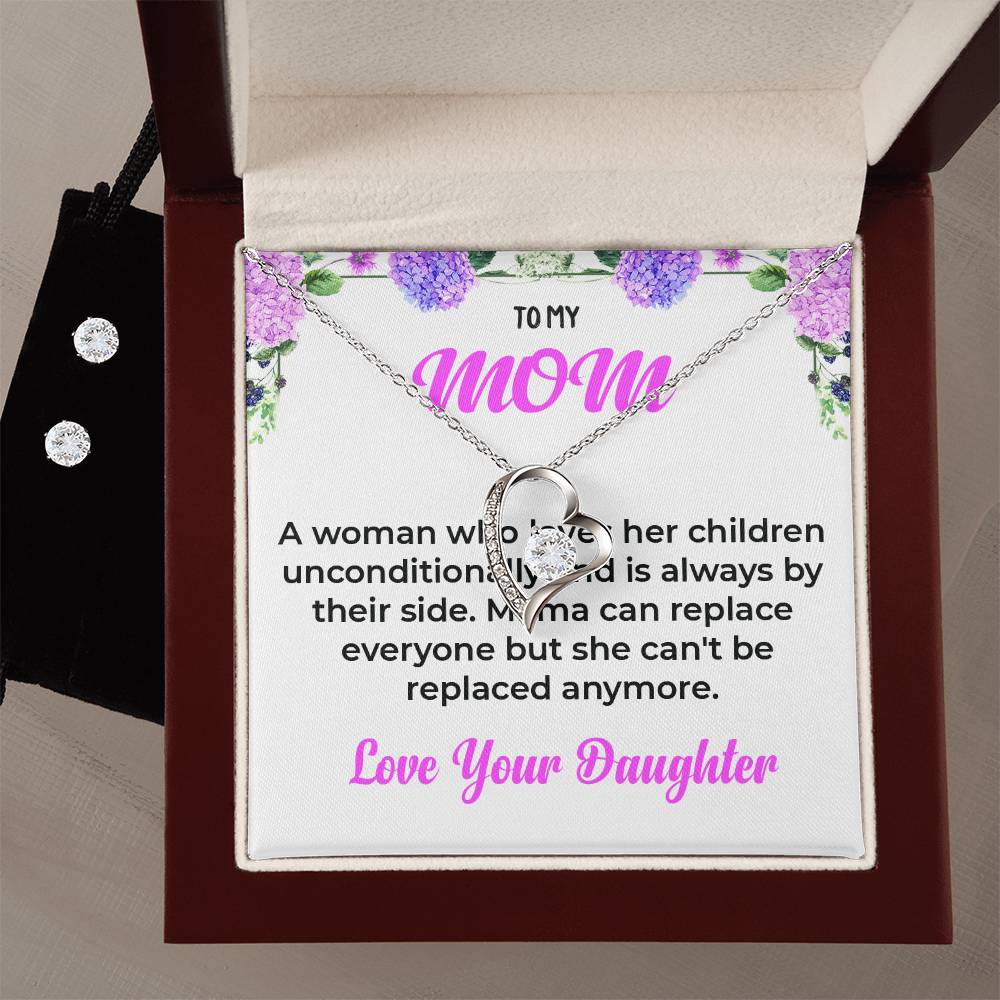 To My Mom | Stunning Forever Love Jewelry Set | A Gift from Your Loving Daughter | Necklace Gift For Mom