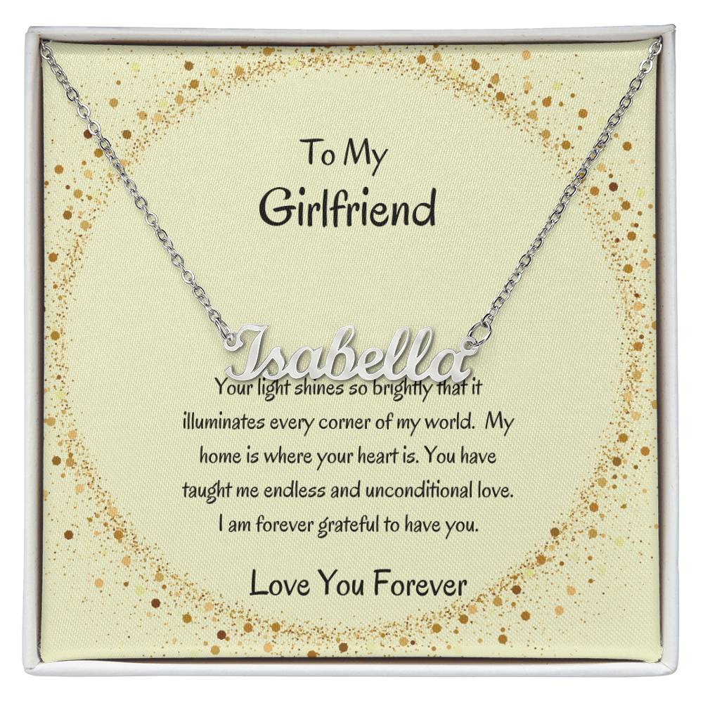 Custom Name Necklace For Girlfriend | Gift For Her Personalized Name Necklace For Her - SOUVMOUR