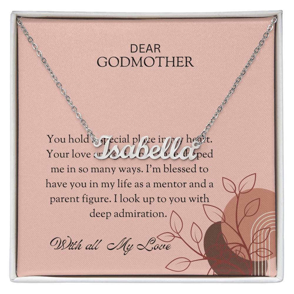 Custom Name Necklace for Special Godmother | A Heartfelt Gift to Cherish Forever | Godmother Gift