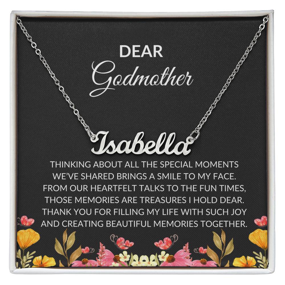 Custom Name Necklace for Dear Godmother | A Unique Way to Express Affection | Godmother Gift