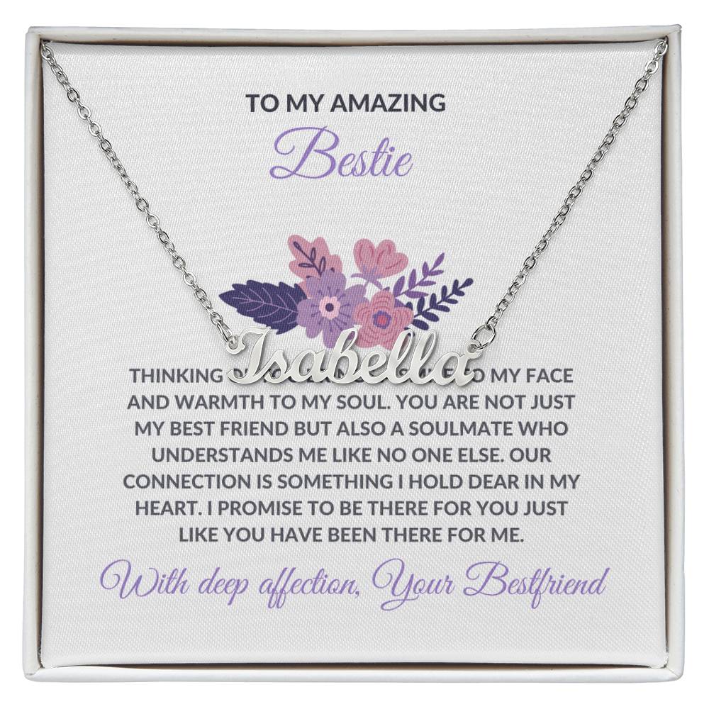 Custom Name Necklace | To My Amazing Best Friend - Personalized Necklace | Friendship Gift