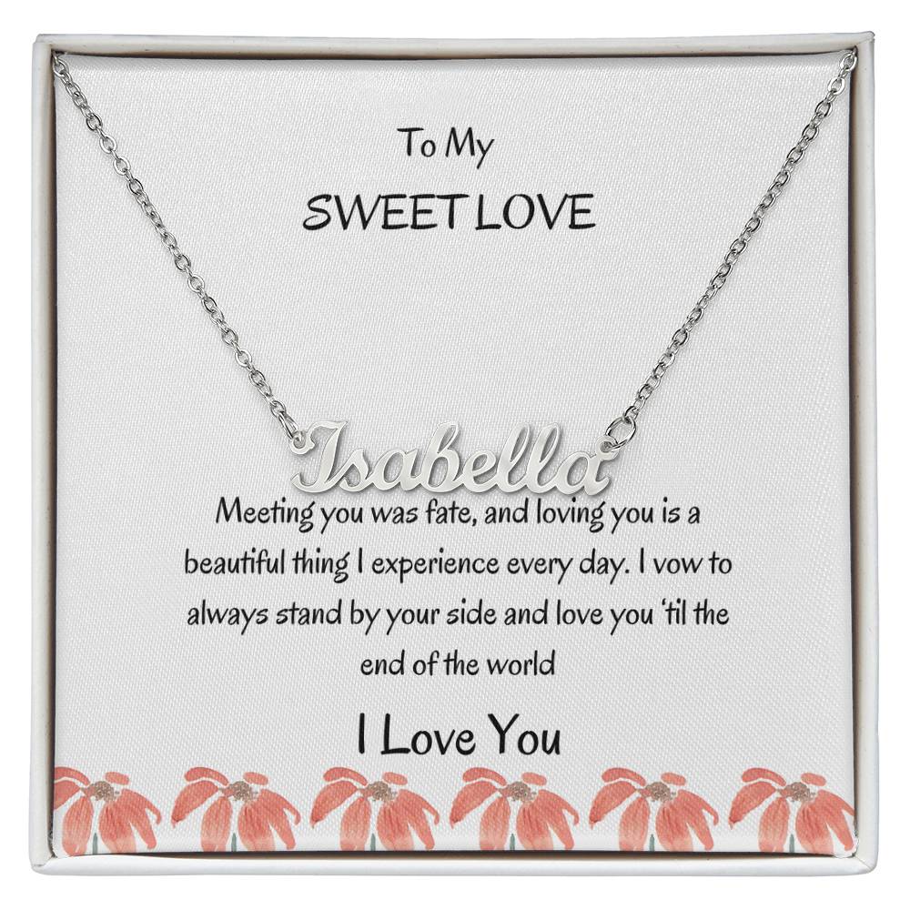 Custom Name Necklace For Girlfriend |To My Sweet Love My Girlfriend - SOUVMOUR