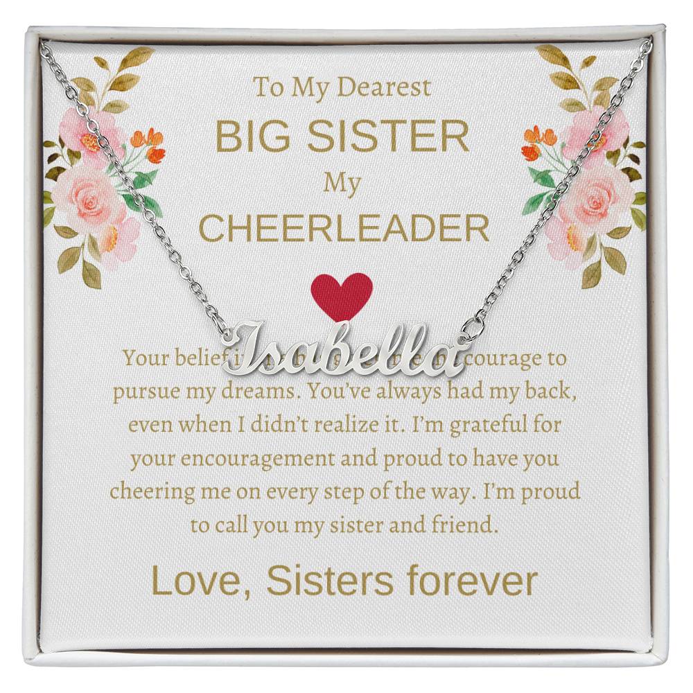 Custom Jewelry Name Gift | To My Dearest Big Sister Name Necklace
