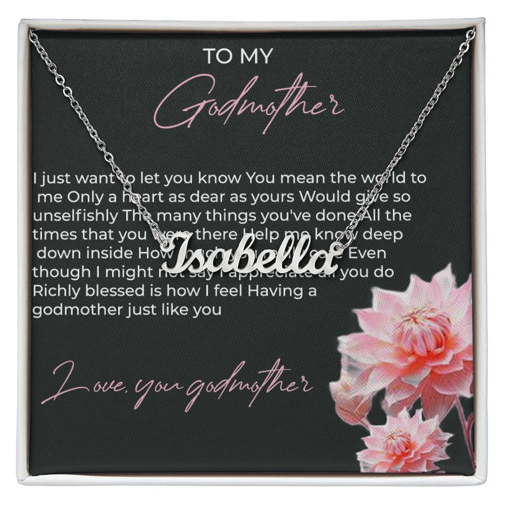 Custom Name Necklace for Godmother | A Personalized Touch to Show Love | Godmother Gift