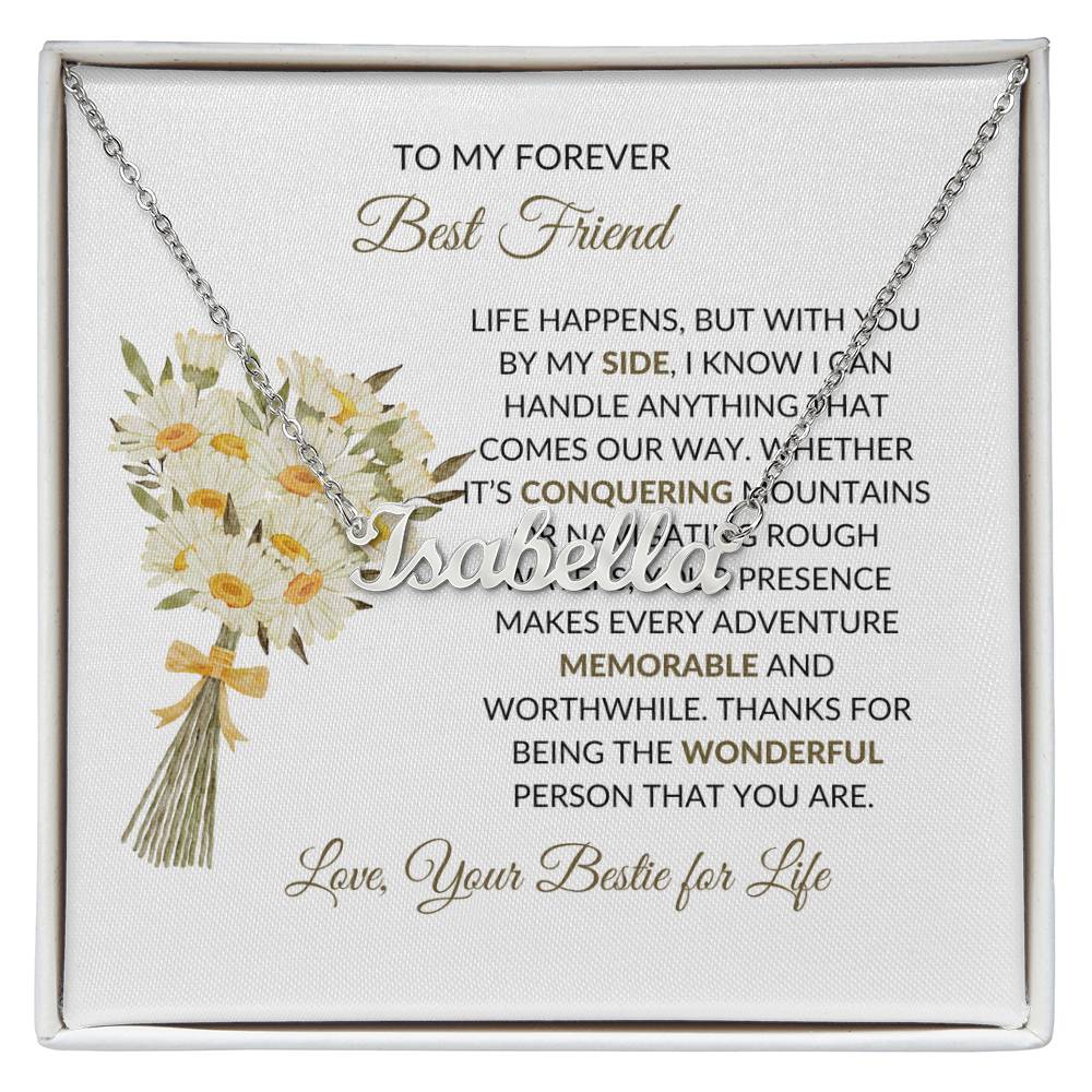 Custom Name Necklace | To My Forever Best Friend - Personalized Necklace | Friendship Gift