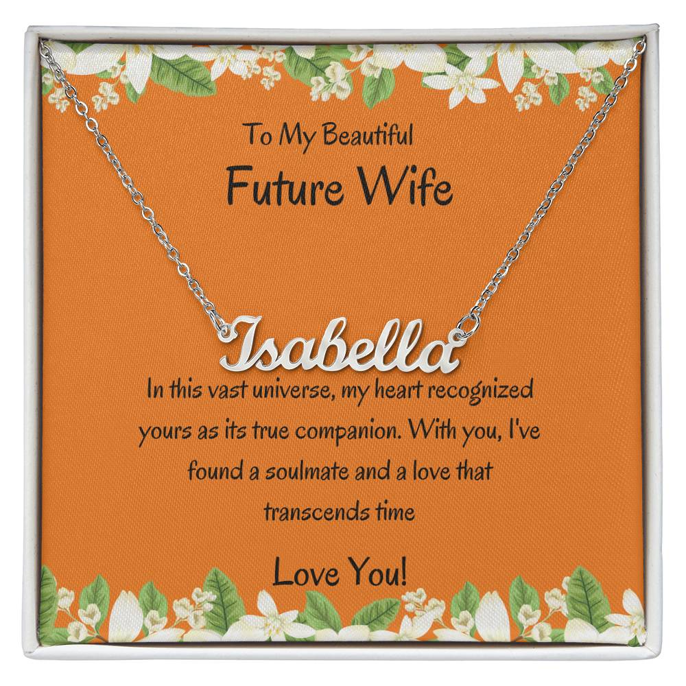 Custom Name Necklace For Girlfriend Gift For Fiancee|To My Future Wife - SOUVMOUR