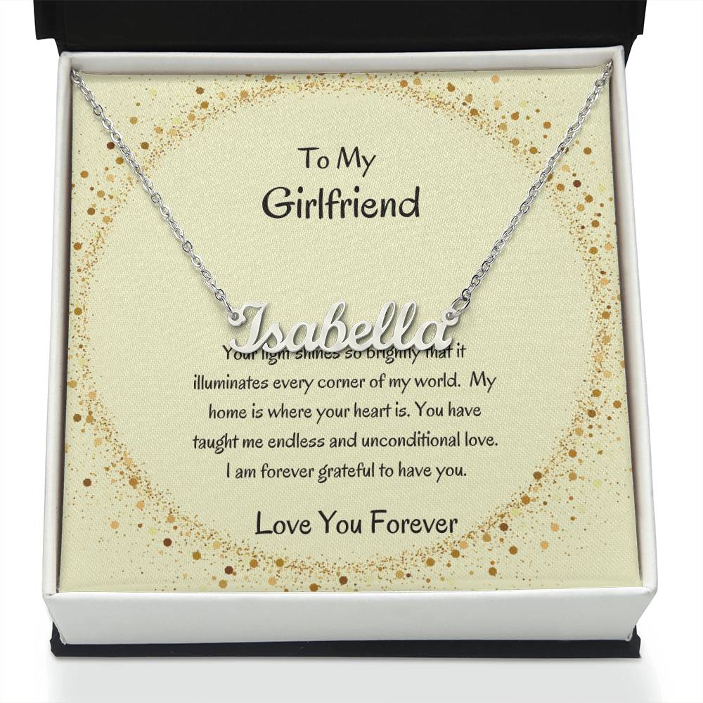 Custom Name Necklace For Girlfriend | Gift For Her Personalized Name Necklace For Her - SOUVMOUR