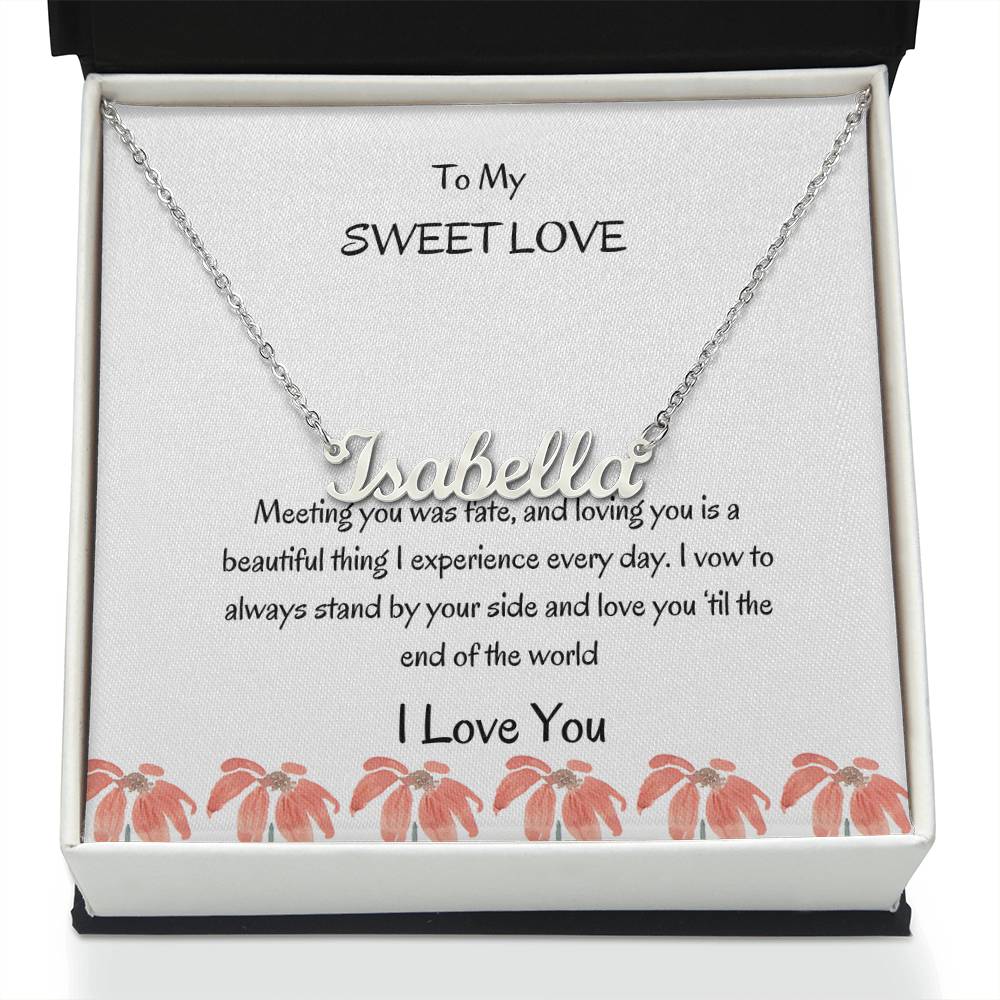 Custom Name Necklace For Girlfriend |To My Sweet Love My Girlfriend - SOUVMOUR