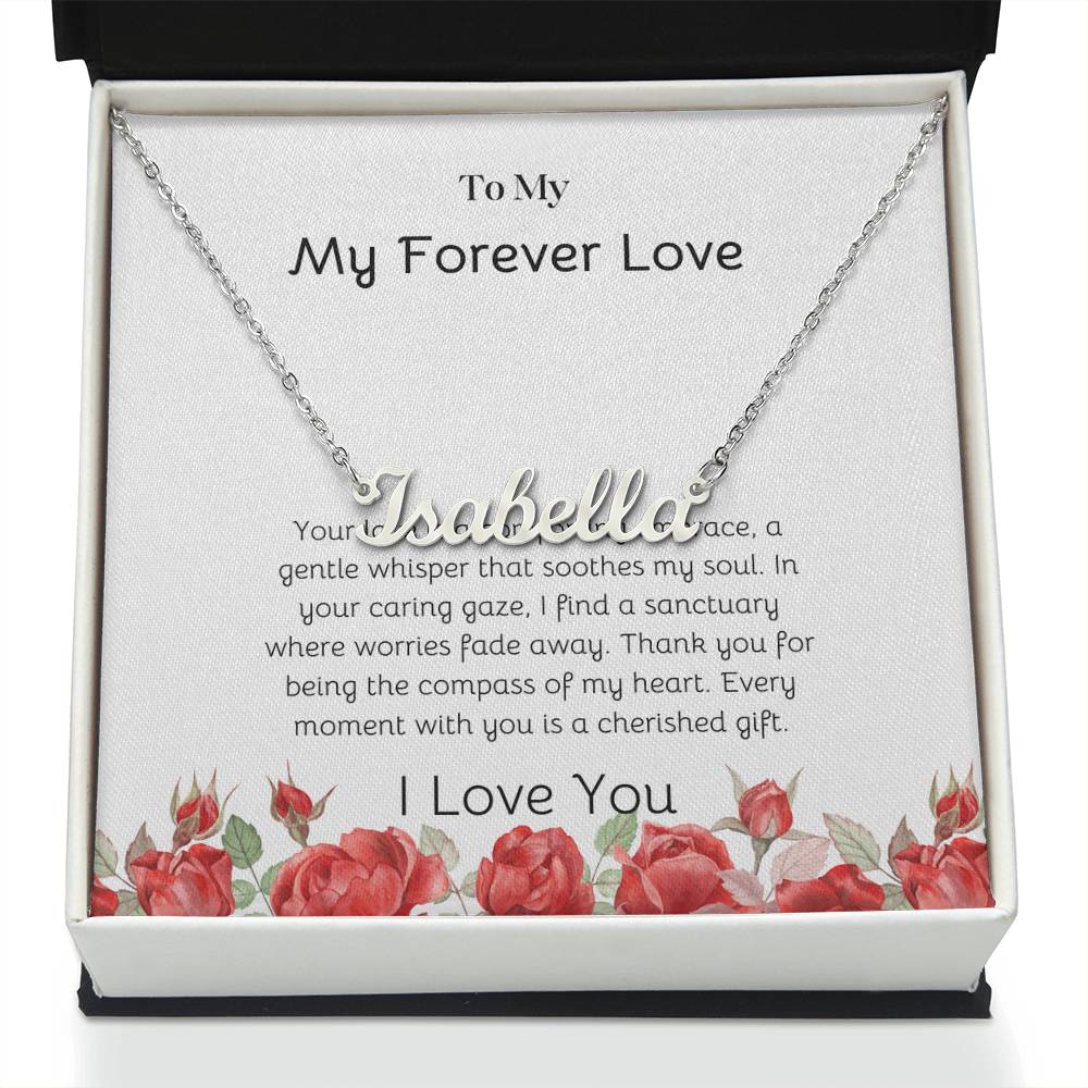 Custom Name Necklace For Girlfriend |To My Forever Love My Girlfriend - SOUVMOUR