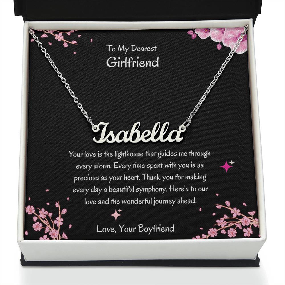Custom Name Necklace For Girlfriend |To My Dearest Girlfriend - SOUVMOUR