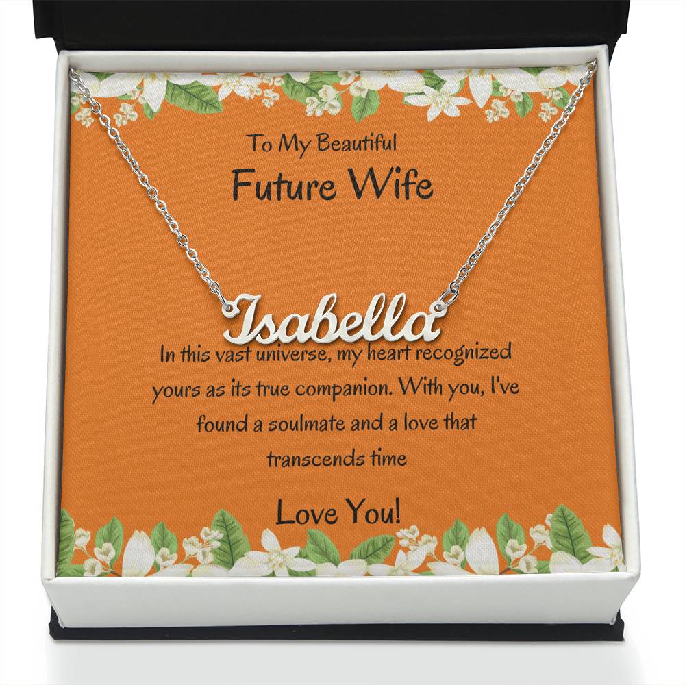 Custom Name Necklace For Girlfriend Gift For Fiancee|To My Future Wife - SOUVMOUR