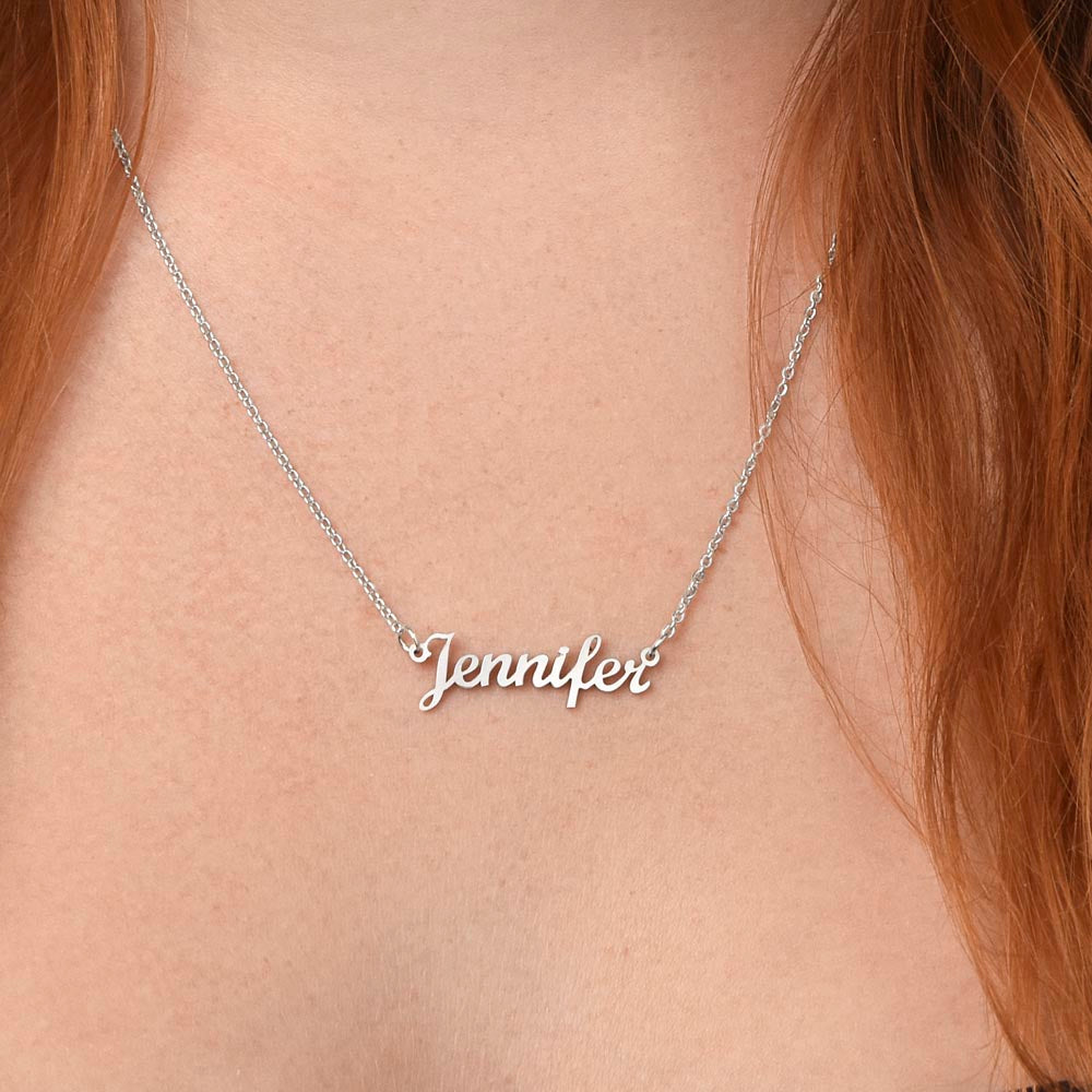 To My Amazing Wife - Custom Name Necklace with Personalized Message, A Unique Gift of Love
