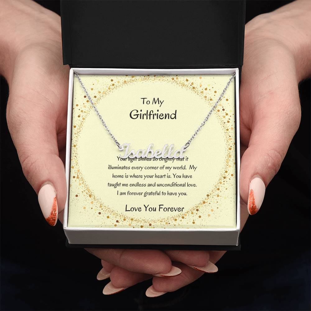 Custom Name Necklace For Girlfriend | Gift For Her Personalized Name Necklace For Her - SOUVMOUR