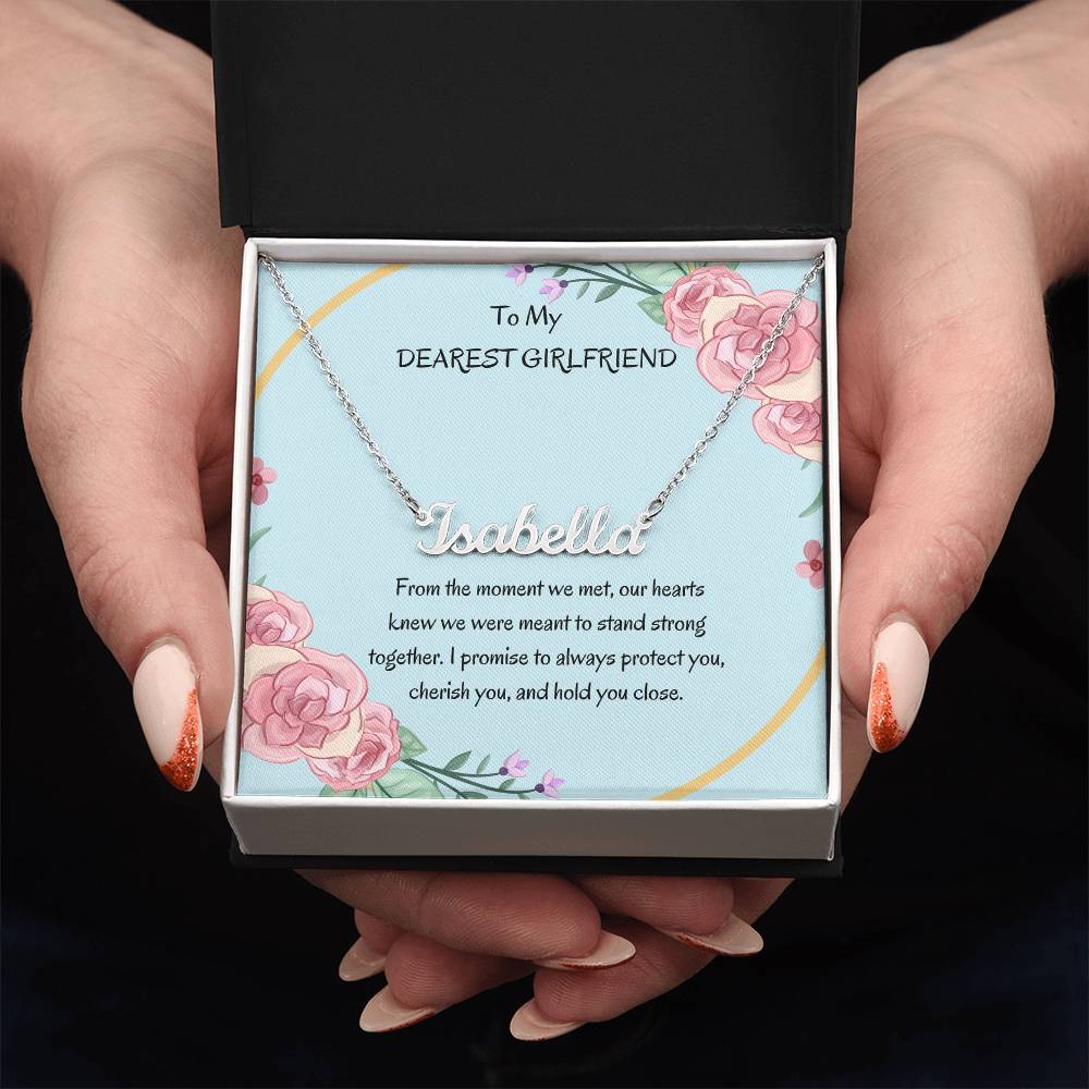 Custom Name Necklace For Girlfriend |To My Dearest Girlfriend - SOUVMOUR