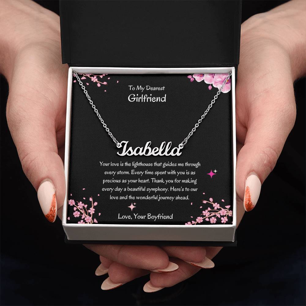 Custom Name Necklace For Girlfriend |To My Dearest Girlfriend - SOUVMOUR