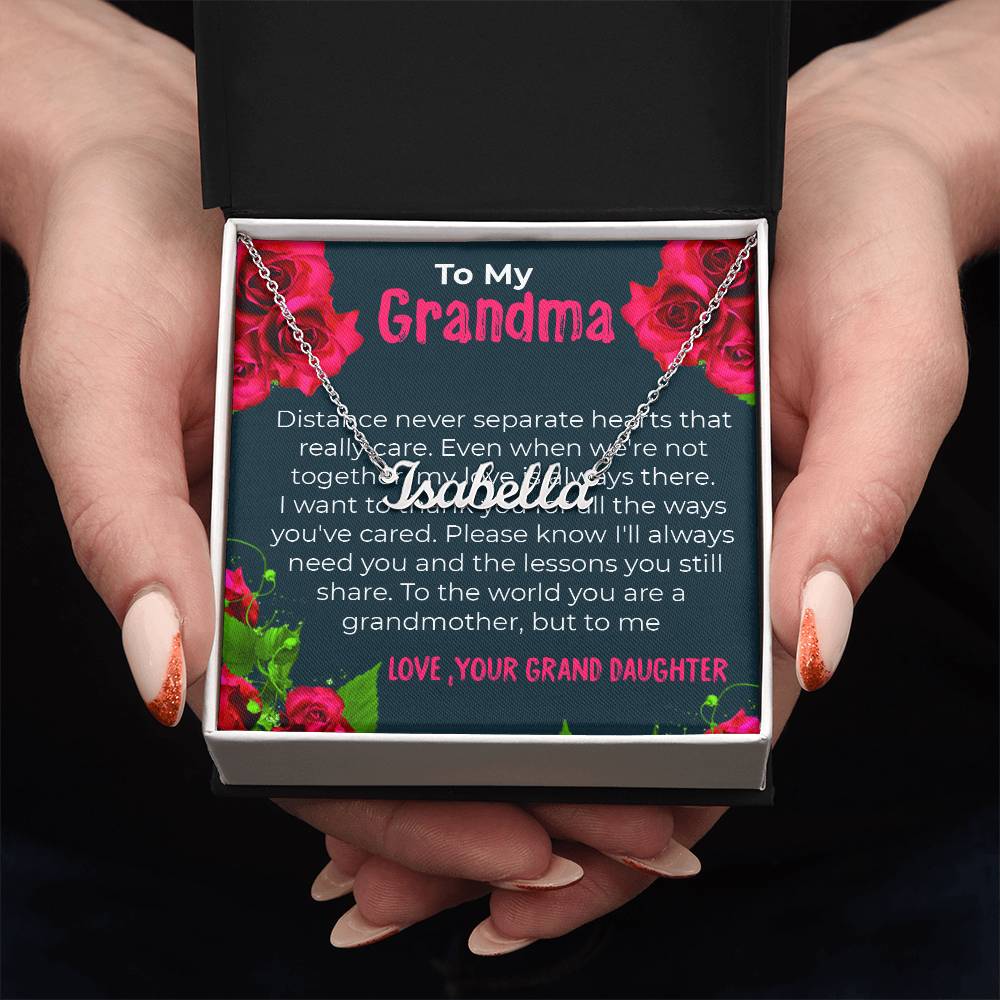 To My Grandma Custom Name Necklace Gift from Granddaughter | Gift for Grandma