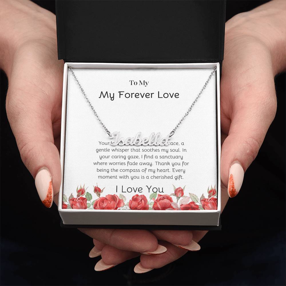 Custom Name Necklace For Girlfriend |To My Forever Love My Girlfriend - SOUVMOUR