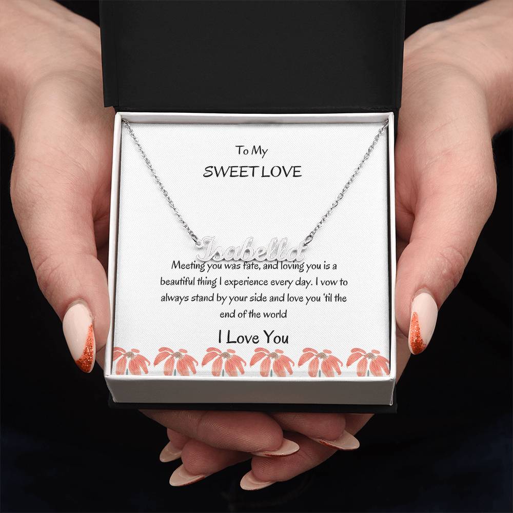 Custom Name Necklace For Girlfriend |To My Sweet Love My Girlfriend - SOUVMOUR
