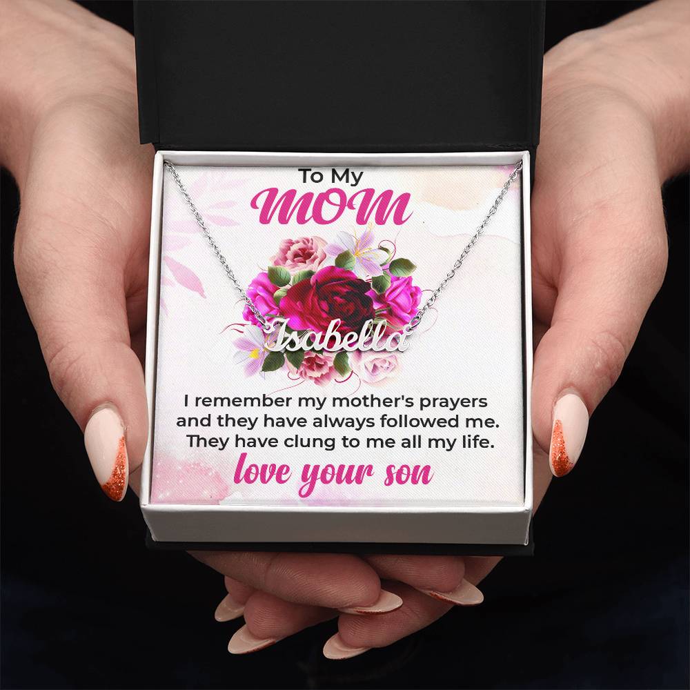 To My Mom | Personalized Name Necklace Gift from Son