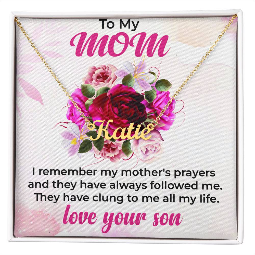 To My Mom | Personalized Name Necklace Gift from Son