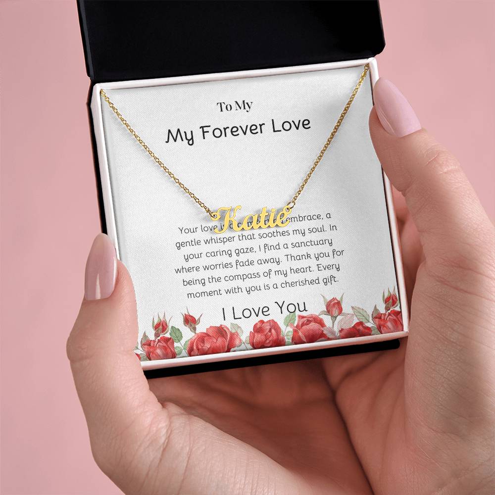 Custom Name Necklace For Girlfriend |To My Forever Love My Girlfriend - SOUVMOUR