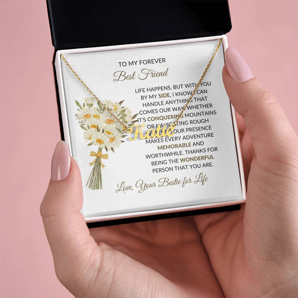 Custom Name Necklace | To My Forever Best Friend - Personalized Necklace | Friendship Gift
